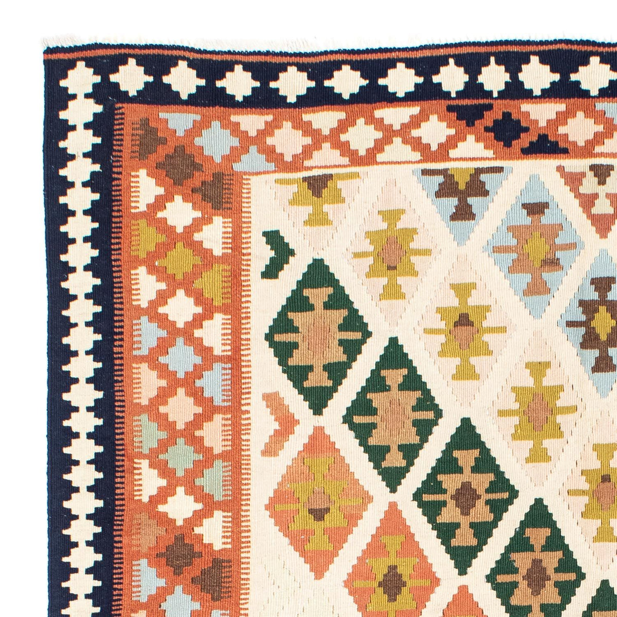 Kelim Carpet - orientalisk matta - 203 x 155 cm - beige