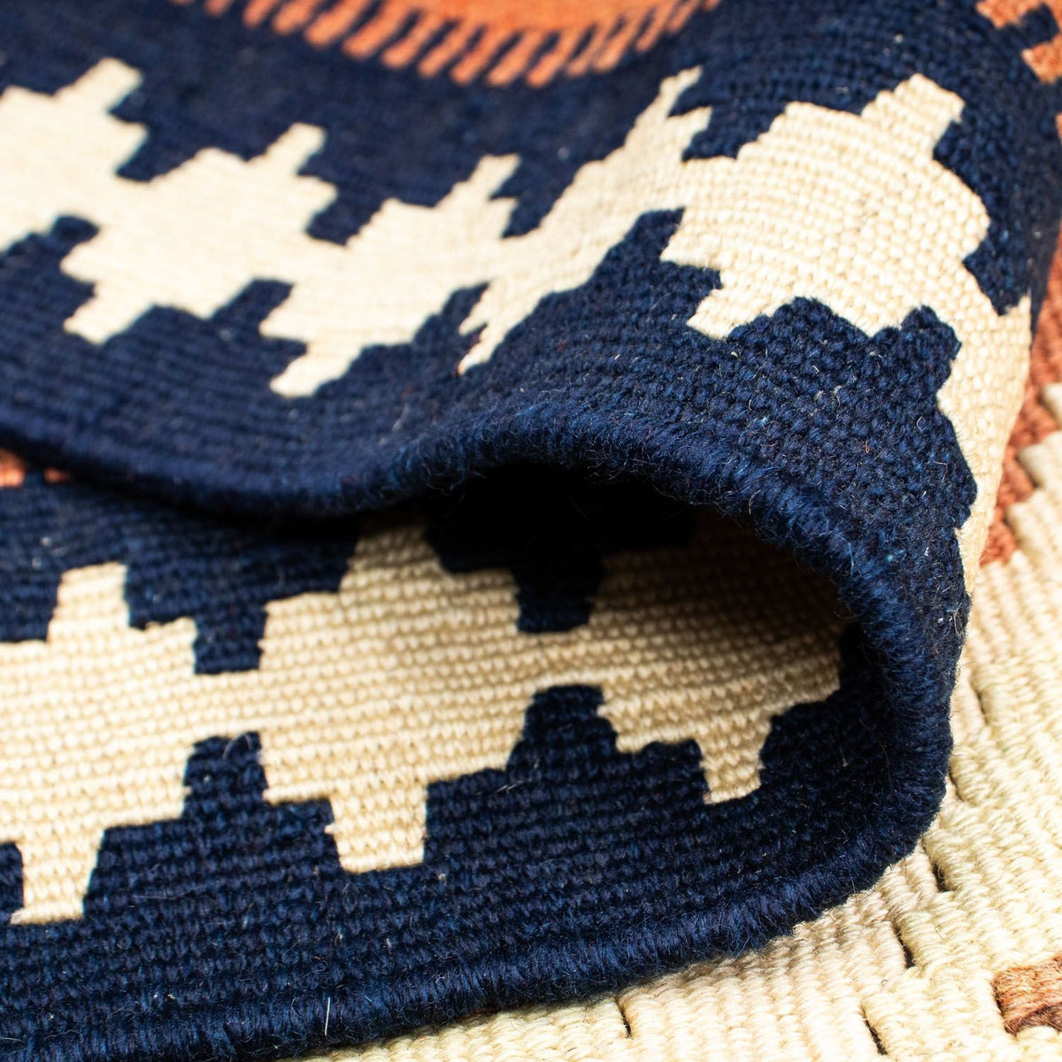 Kelim Carpet - orientalisk matta - 203 x 155 cm - beige