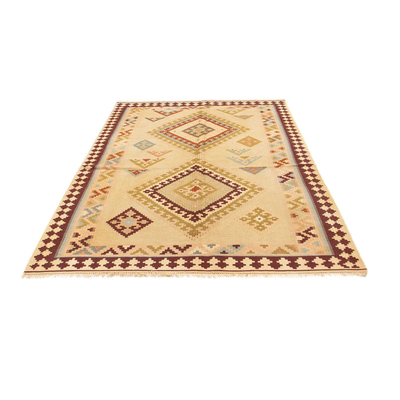 Kelim Carpet - orientalisk matta - 216 x 150 cm - ljusbeige