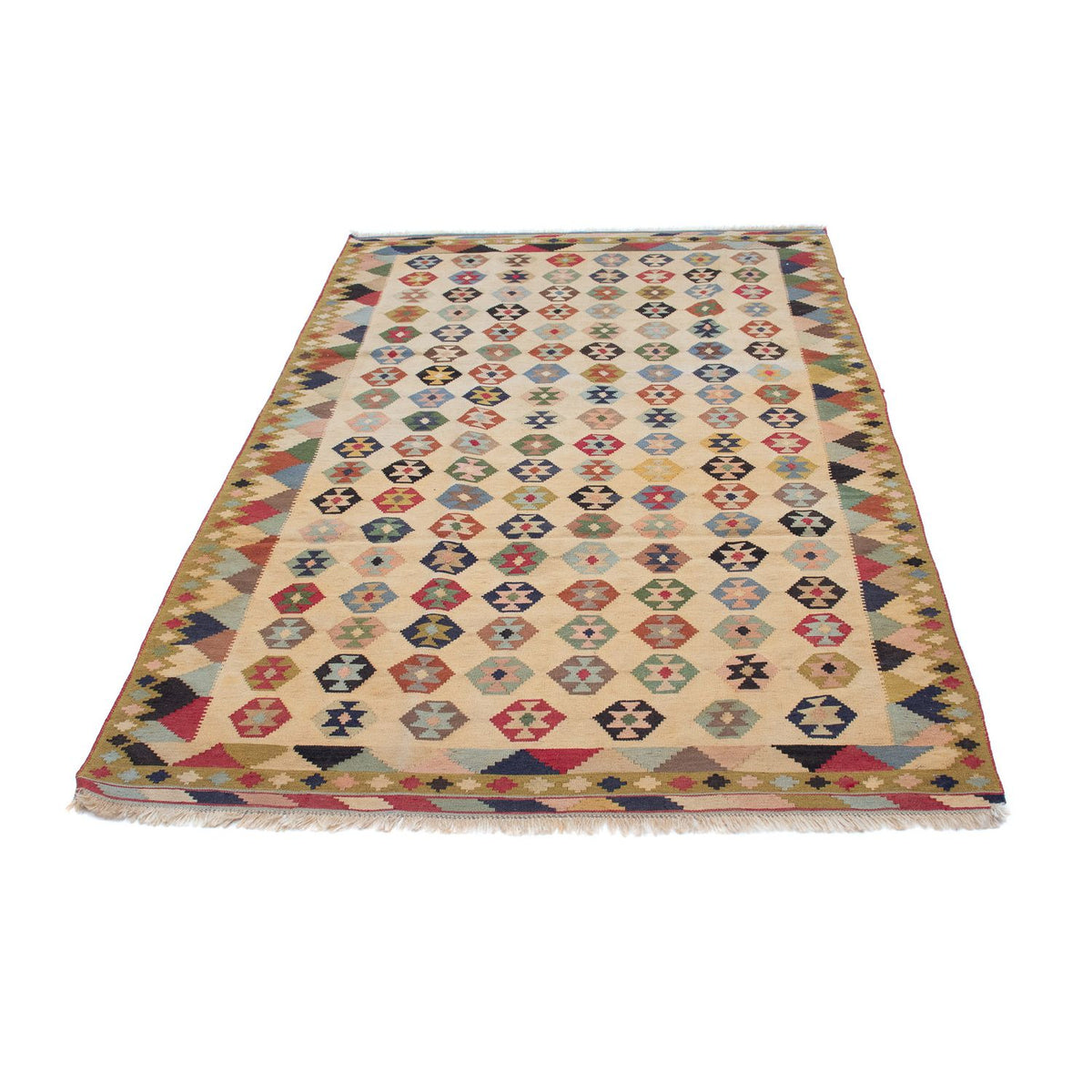 Kelim Carpet - orientalisk matta - 216 x 127 cm - beige