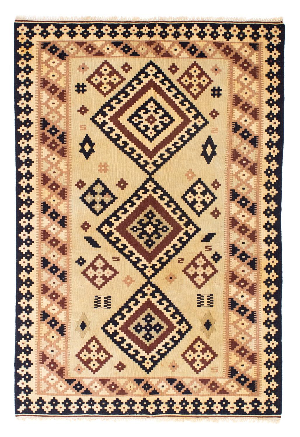 Kelim Carpet - orientalisk matta - 214 x 140 cm - beige
