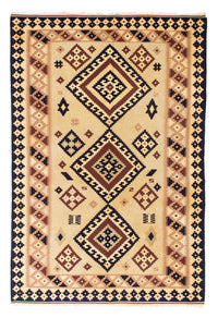Kelim Carpet - orientalisk matta - 214 x 140 cm - beige
