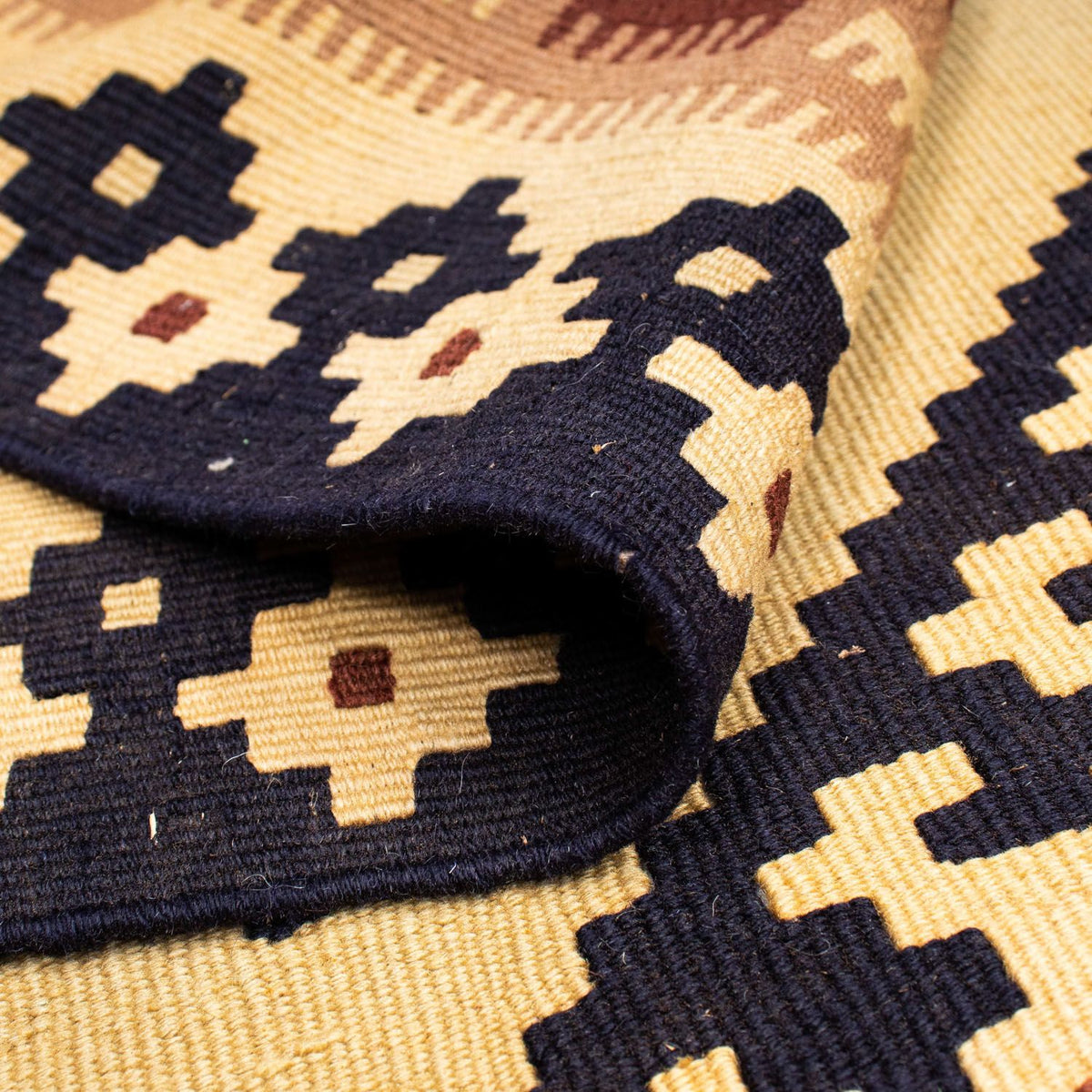 Kelim Carpet - orientalisk matta - 214 x 140 cm - beige