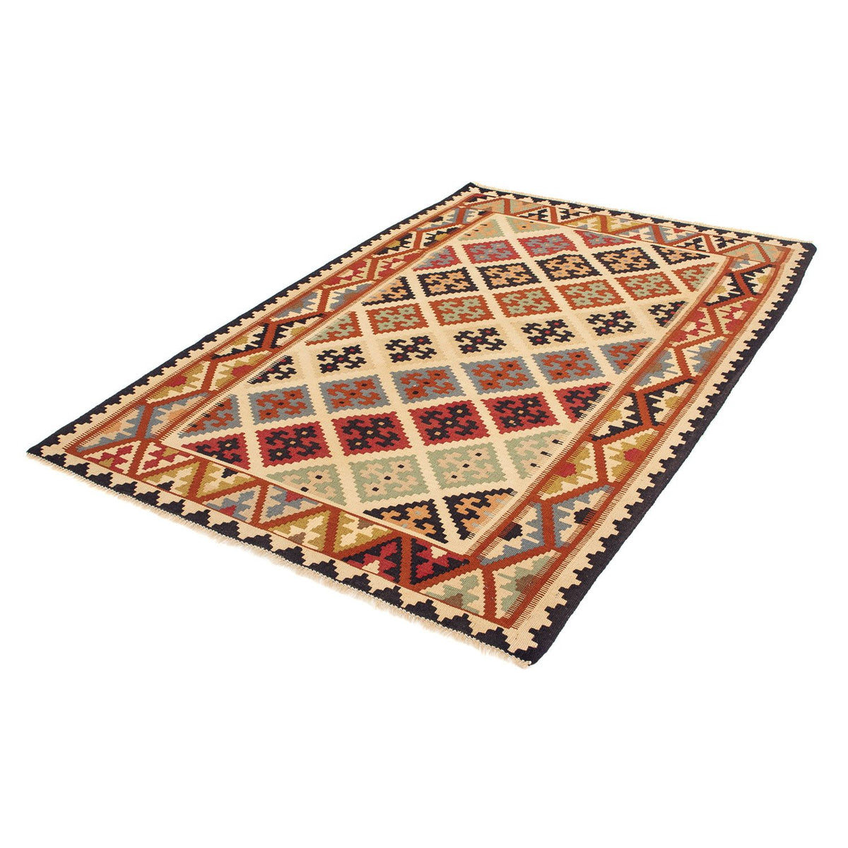 Kelim Carpet - orientalisk matta - 188 x 124 cm - brun