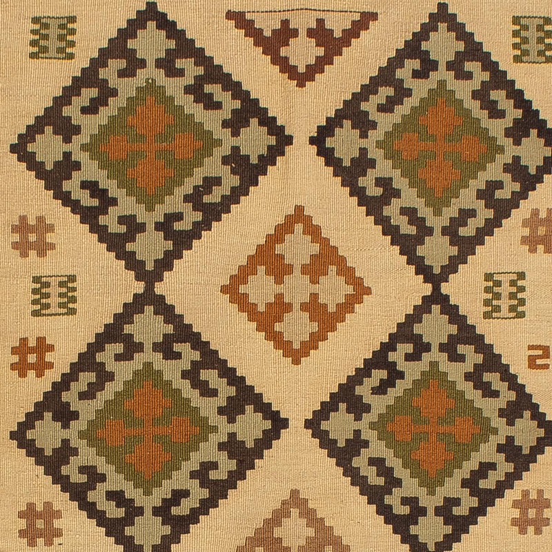 Kelim Carpet - orientalisk matta - 198 x 135 cm - ljusbrun