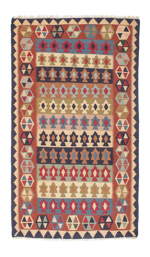 Kelim Carpet - orientalisk matta - 194 x 114 cm - flerfärgad