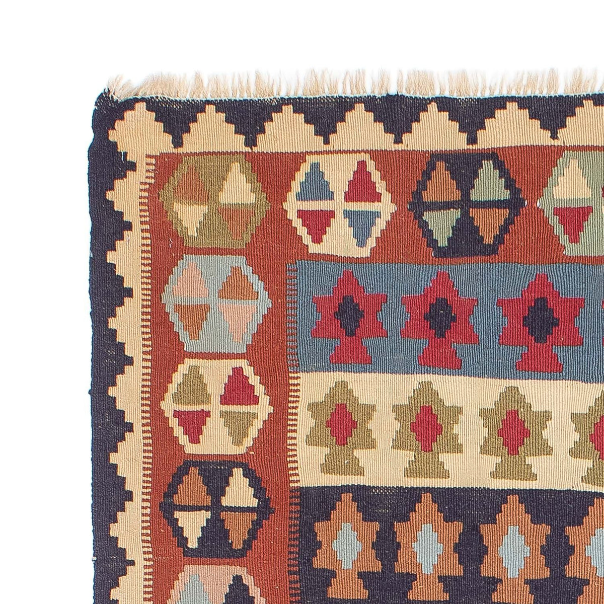 Kelim Carpet - orientalisk matta - 194 x 114 cm - flerfärgad