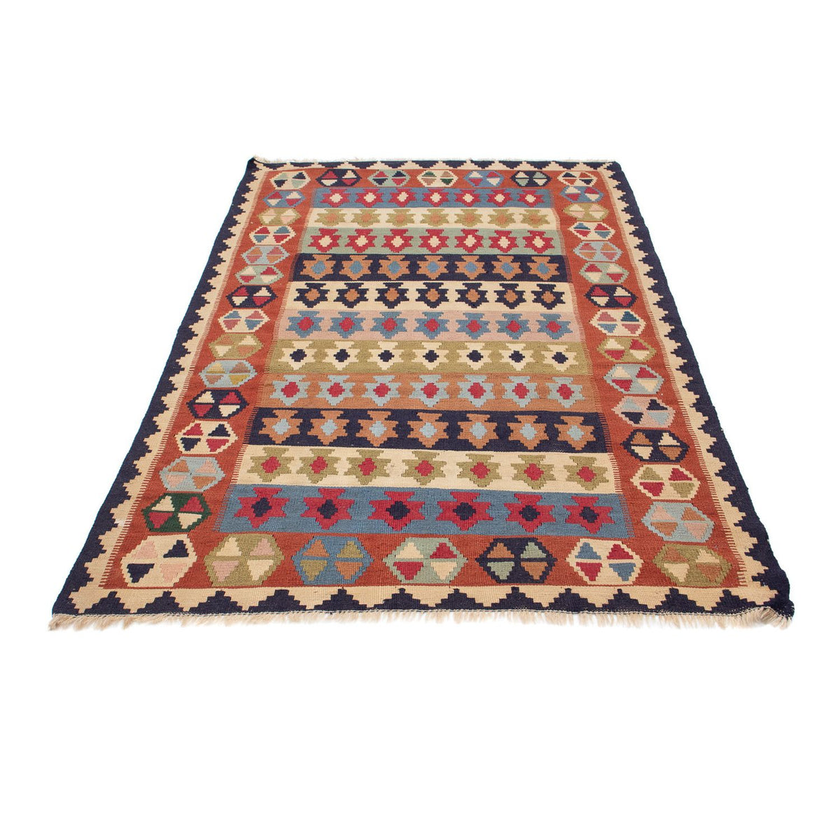 Kelim Carpet - orientalisk matta - 194 x 114 cm - flerfärgad