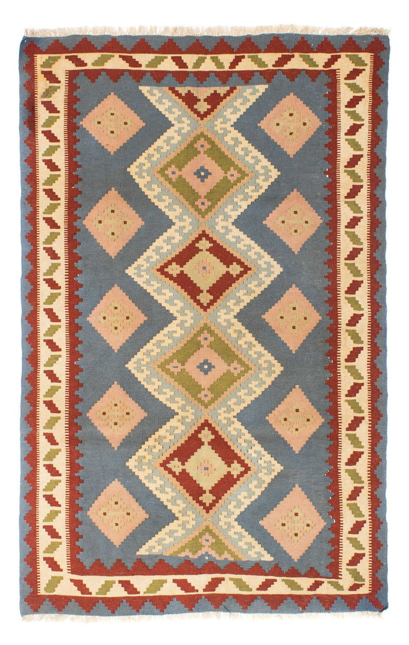 Kelim Carpet - orientalisk matta - 200 x 130 cm - ljusblå