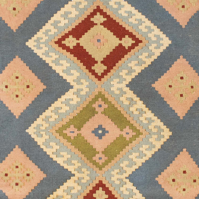 Kelim Carpet - orientalisk matta - 200 x 130 cm - ljusblå