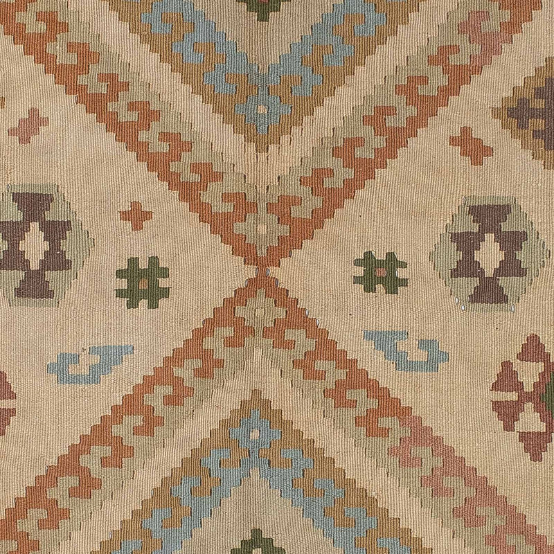 Kelim Carpet - orientalisk matta - 187 x 152 cm - ljusbrun