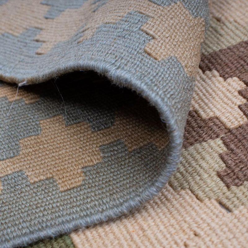 Kelim Carpet - orientalisk matta - 187 x 152 cm - ljusbrun