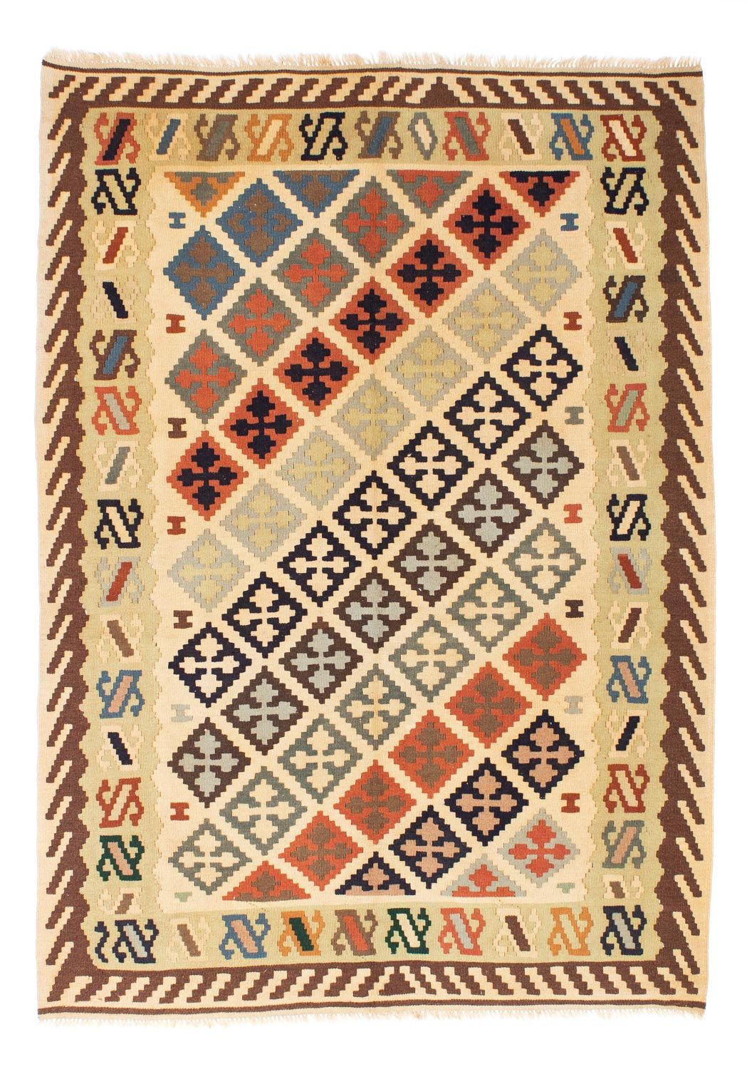 Kelim Carpet - orientalisk matta - 200 x 147 cm - beige
