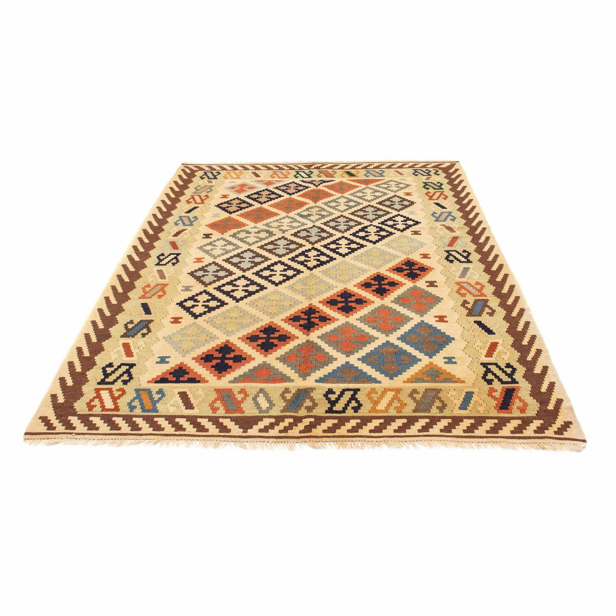Kelim Carpet - orientalisk matta - 200 x 147 cm - beige
