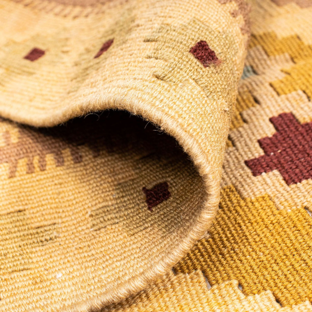 Kelim Carpet - orientalisk matta - 190 x 142 cm - ljusbrun