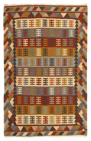 Kelim Carpet - orientalisk matta - 156 x 100 cm - flerfärgad