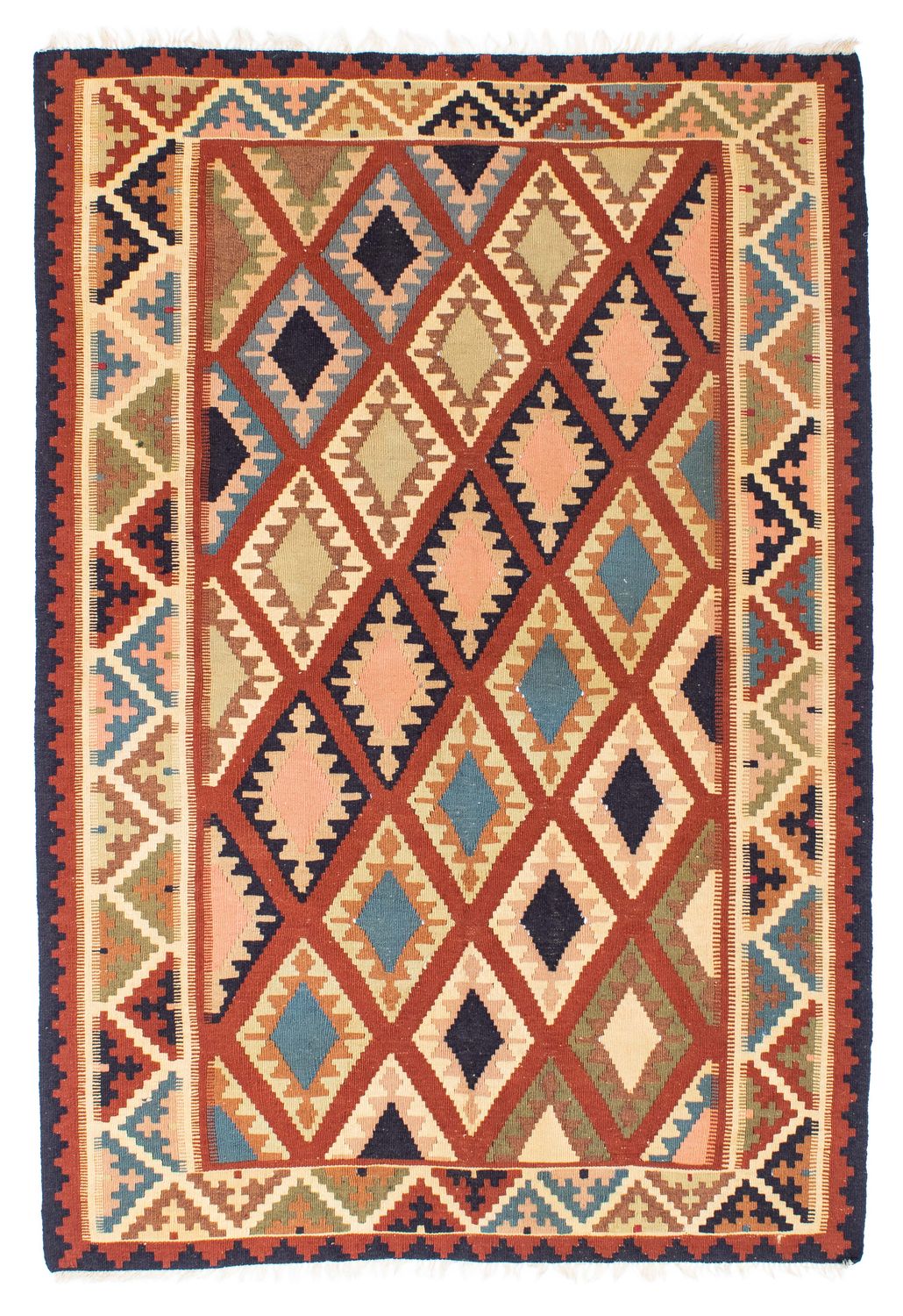 Kelim Carpet - orientalisk matta - 182 x 121 cm - flerfärgad