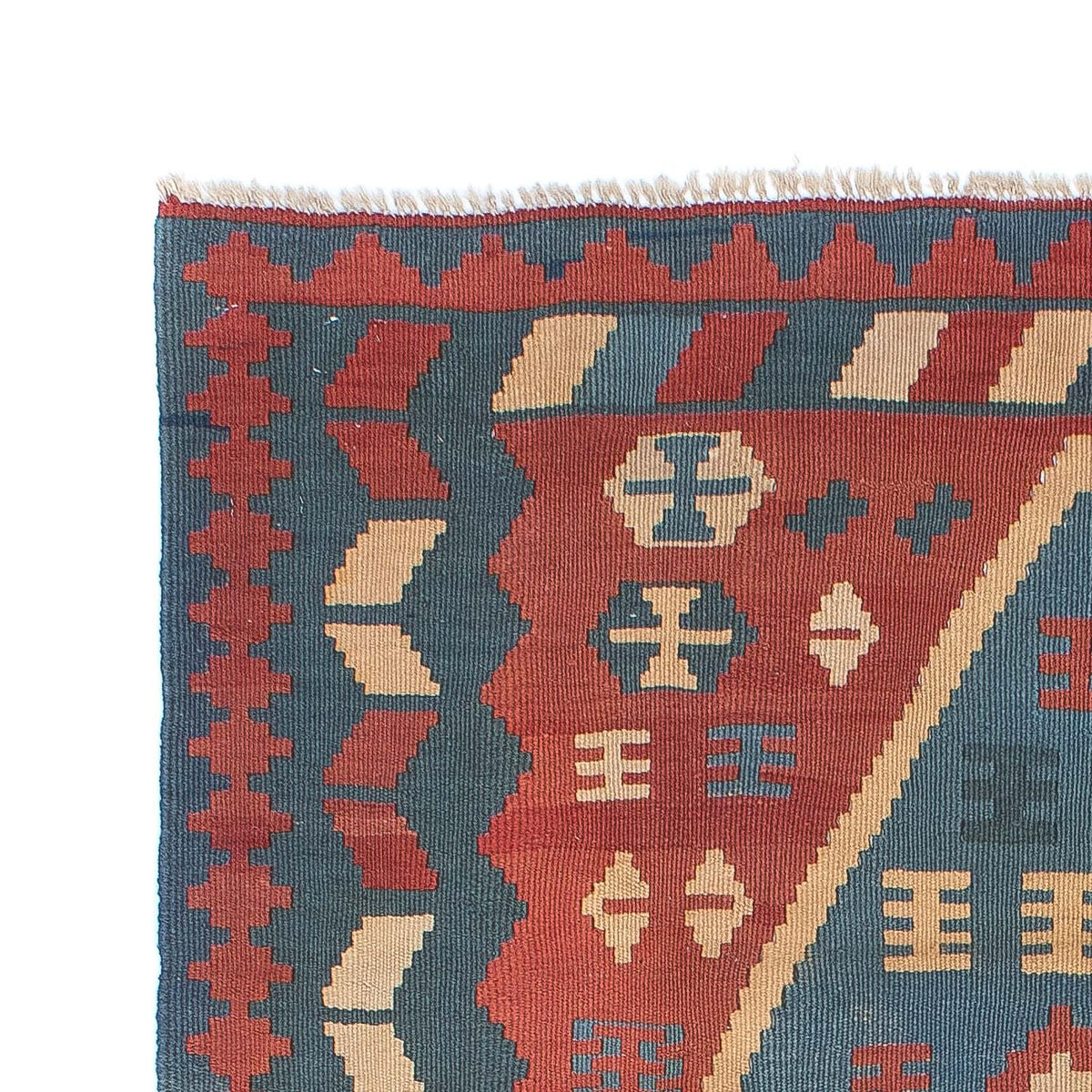 Kelim Carpet - orientalisk matta - 167 x 114 cm - blå