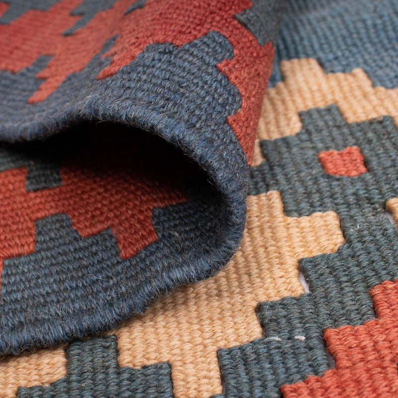 Kelim Carpet - orientalisk matta - 167 x 114 cm - blå