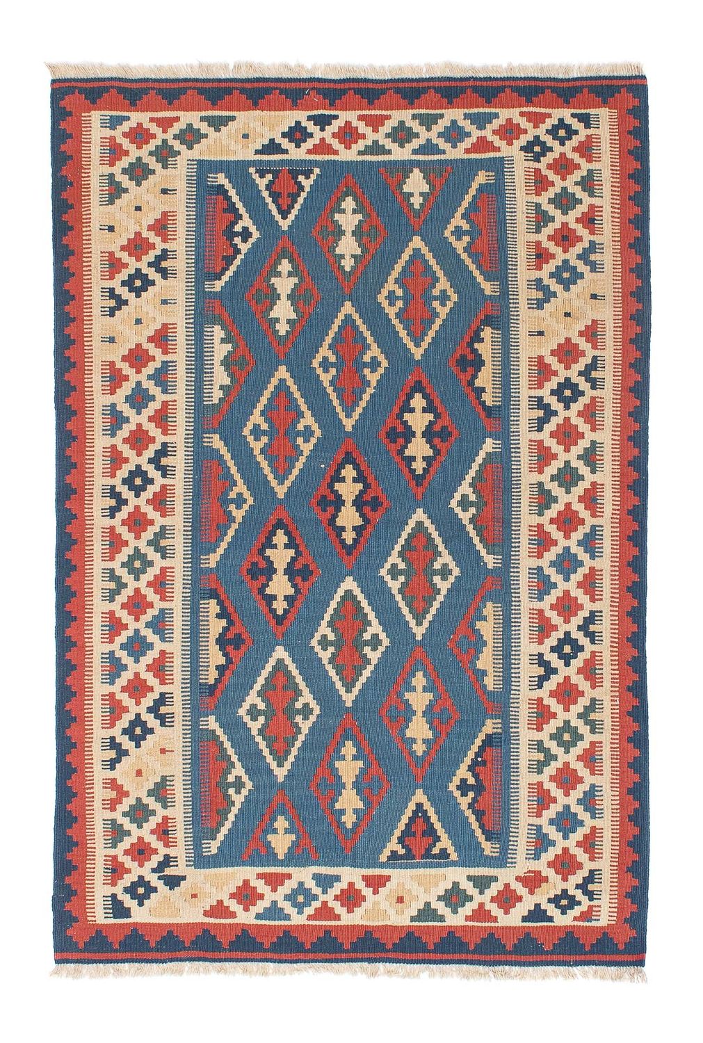 Kelim Carpet - orientalisk matta - 168 x 114 cm - blå