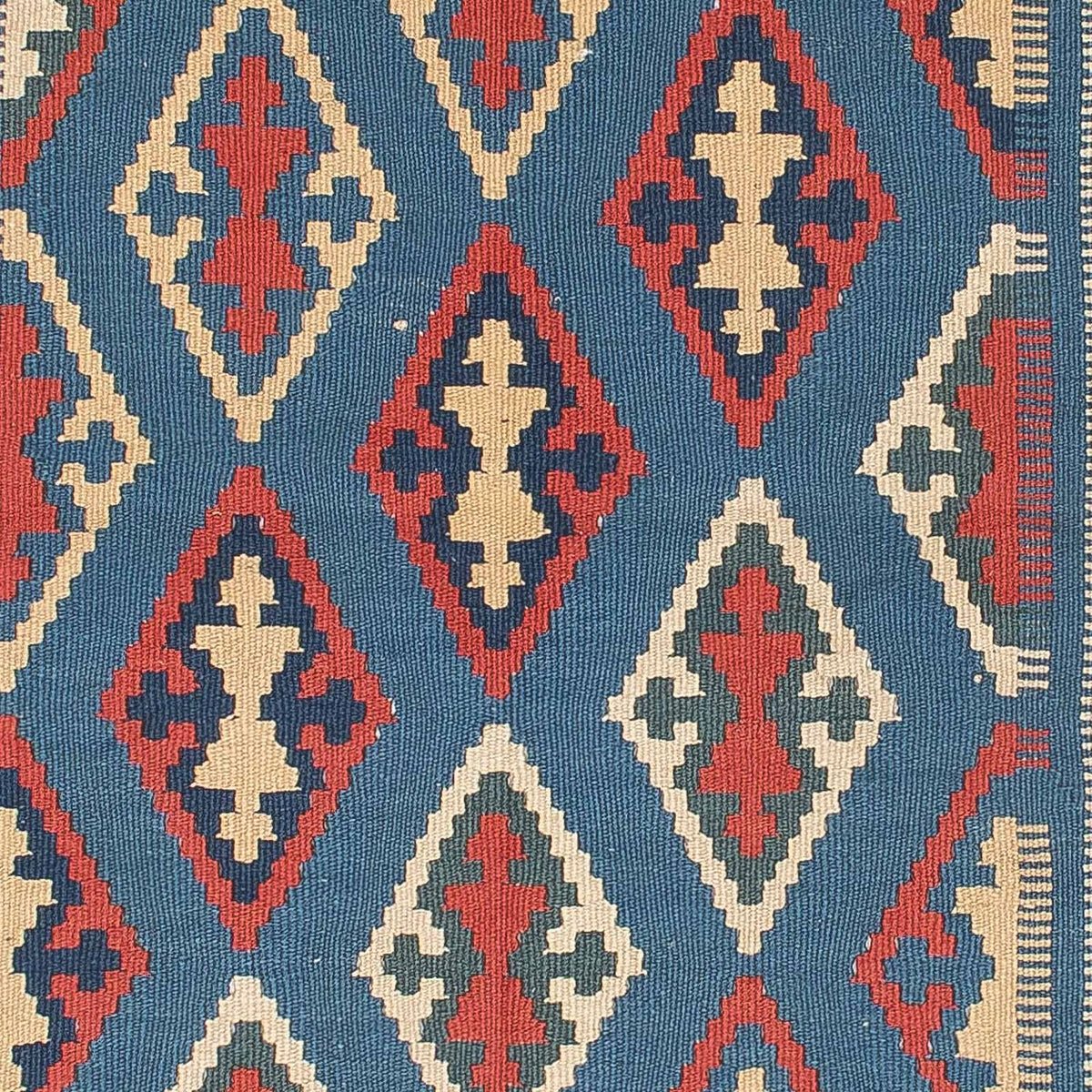 Kelim Carpet - orientalisk matta - 168 x 114 cm - blå