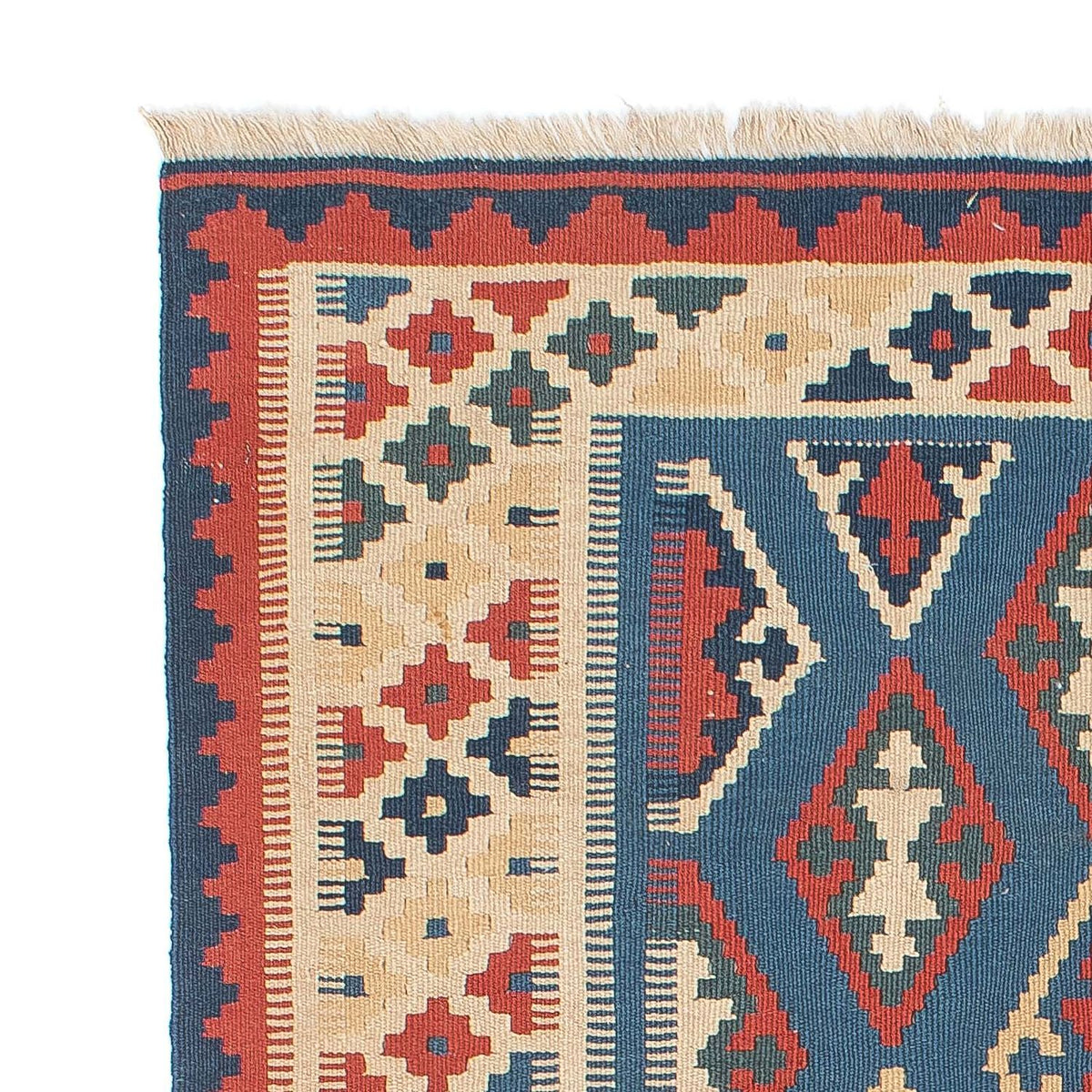 Kelim Carpet - orientalisk matta - 168 x 114 cm - blå