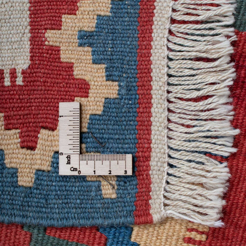 Kelim Carpet - orientalisk matta - 186 x 125 cm - mörkröd