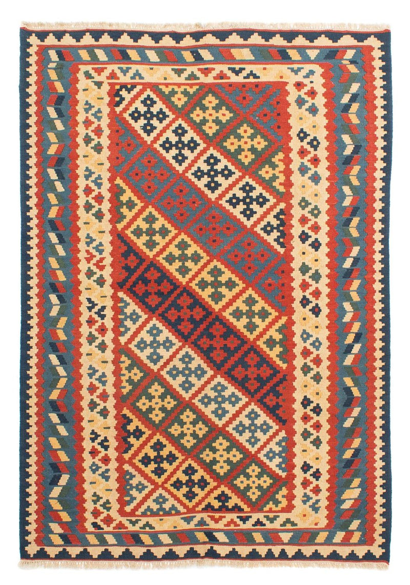 Kelim Carpet - orientalisk matta - 208 x 158 cm - flerfärgad