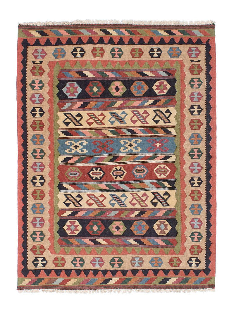 Kelim Carpet - orientalisk matta - 144 x 105 cm - flerfärgad