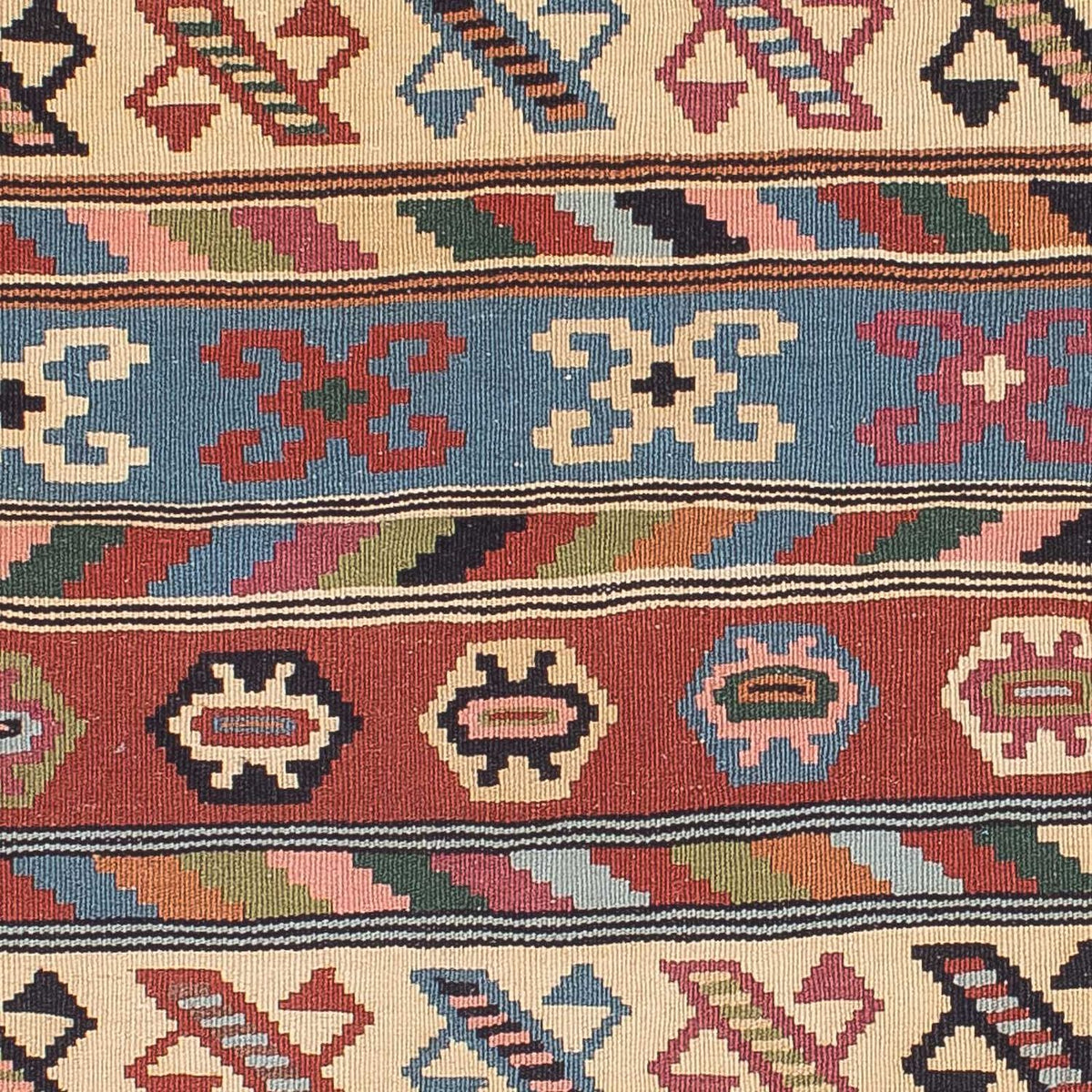 Kelim Carpet - orientalisk matta - 144 x 105 cm - flerfärgad