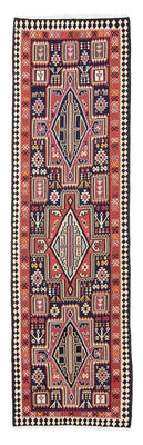 Runner Kelim Carpet - orientalisk matta - 382 x 102 cm - flerfärgad