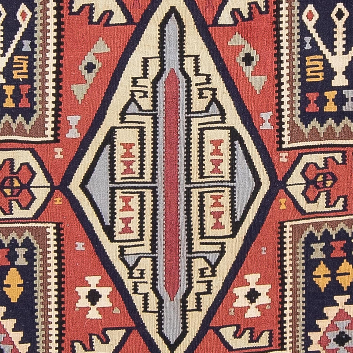 Runner Kelim Carpet - orientalisk matta - 382 x 102 cm - flerfärgad