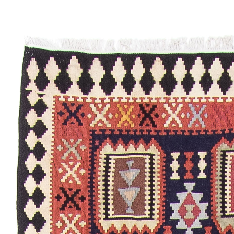 Runner Kelim Carpet - orientalisk matta - 382 x 102 cm - flerfärgad