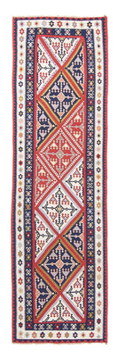 Runner Kelim Carpet - orientalisk matta - 384 x 100 cm - flerfärgad