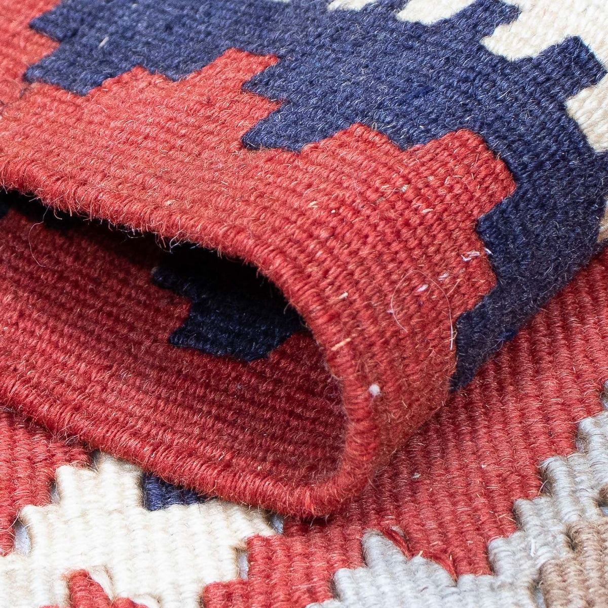 Runner Kelim Carpet - orientalisk matta - 384 x 100 cm - flerfärgad