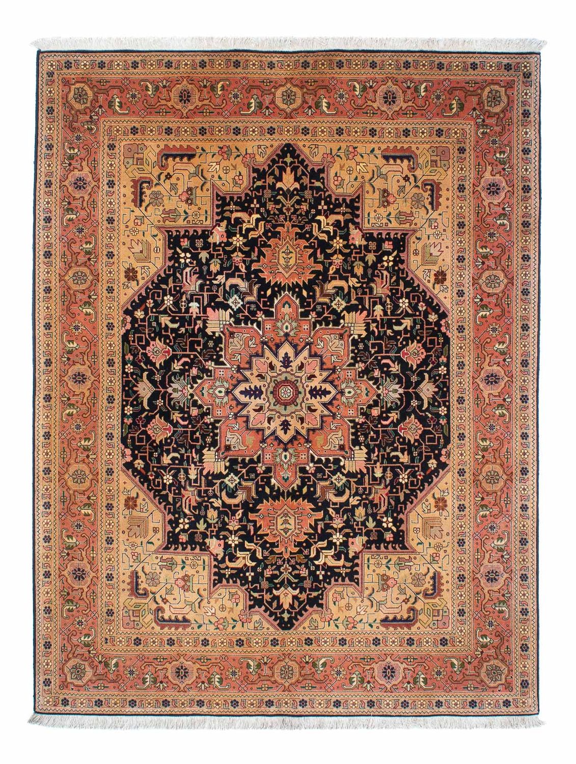 Persisk matta - Tabriz - Royal - 203 x 150 cm - ljusbrun