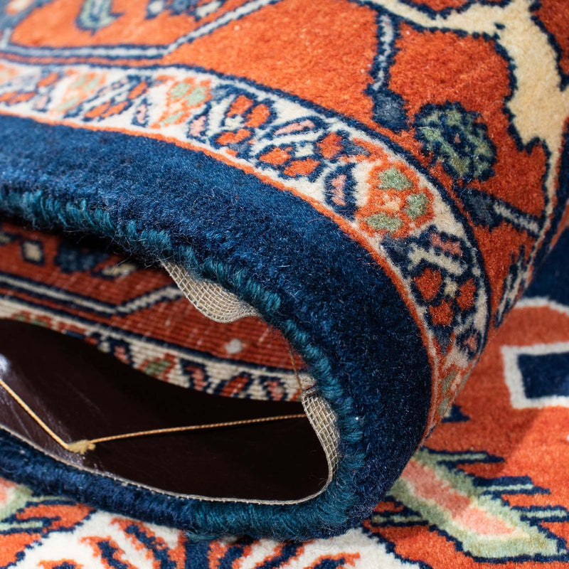 Gabbeh-matta - Kashkuli Persiska kvadrat  - 205 x 200 cm - mörkblå