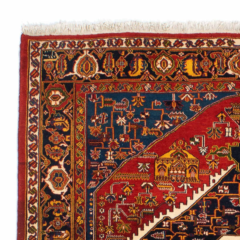 Gabbeh-matta - Kashkuli Persiska - 200 x 180 cm - mörkröd