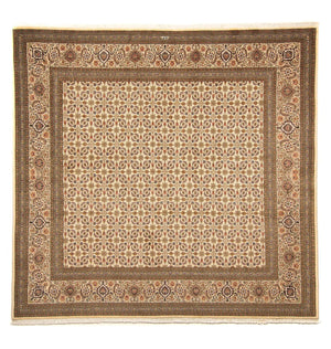 Persisk matta - Tabriz kvadrat  - 248 x 243 cm - beige