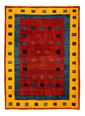 Gabbeh-matta - Loribaft Persian - 145 x 112 cm - mörkröd