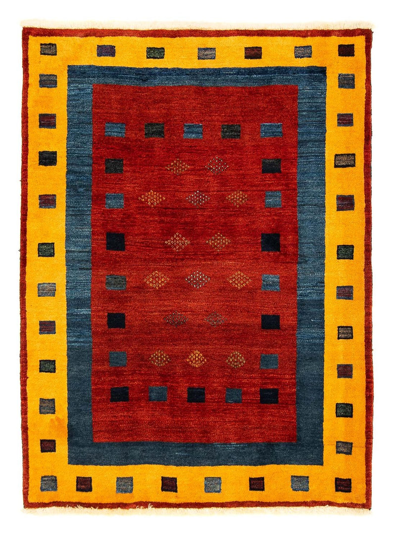Gabbeh-matta - Loribaft Persian - 145 x 112 cm - mörkröd