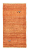 Loribaft Mattan 88x163cm - Perserteppich Wollteppich - Rektangulär / Orange / 88 x 163 cm Rektangulär