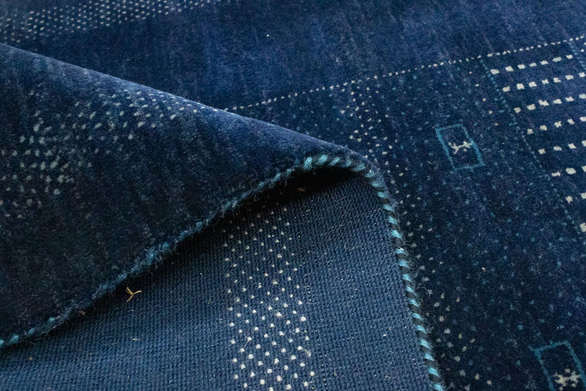 Runner Gabbeh-matta - Loribaft Persian - 242 x 80 cm - mörkblå