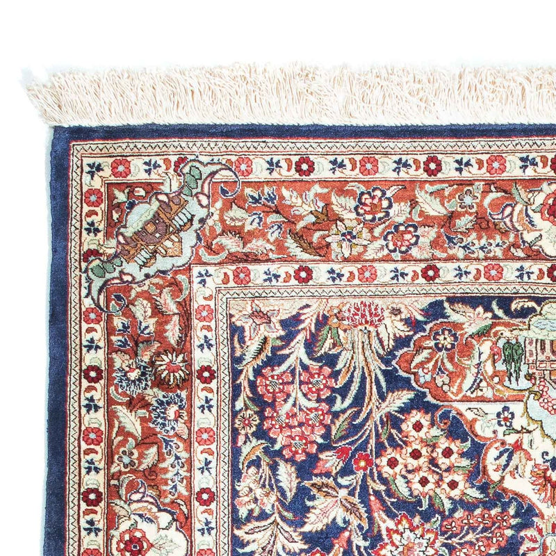 Persisk matta - Ghom - 118 x 80 cm - mörkblå