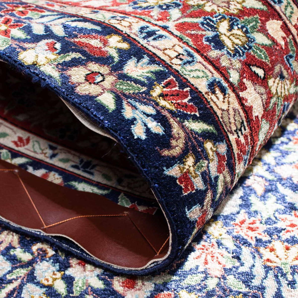 Persisk matta - Ghom - 120 x 78 cm - mörkblå