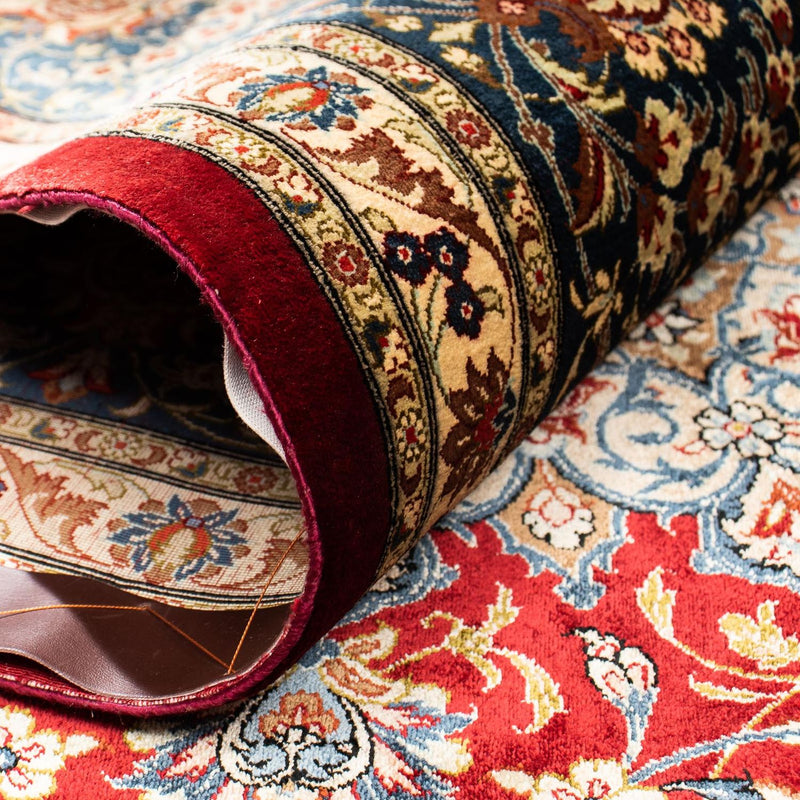 Persisk matta - Ghom - 296 x 198 cm - mörkröd