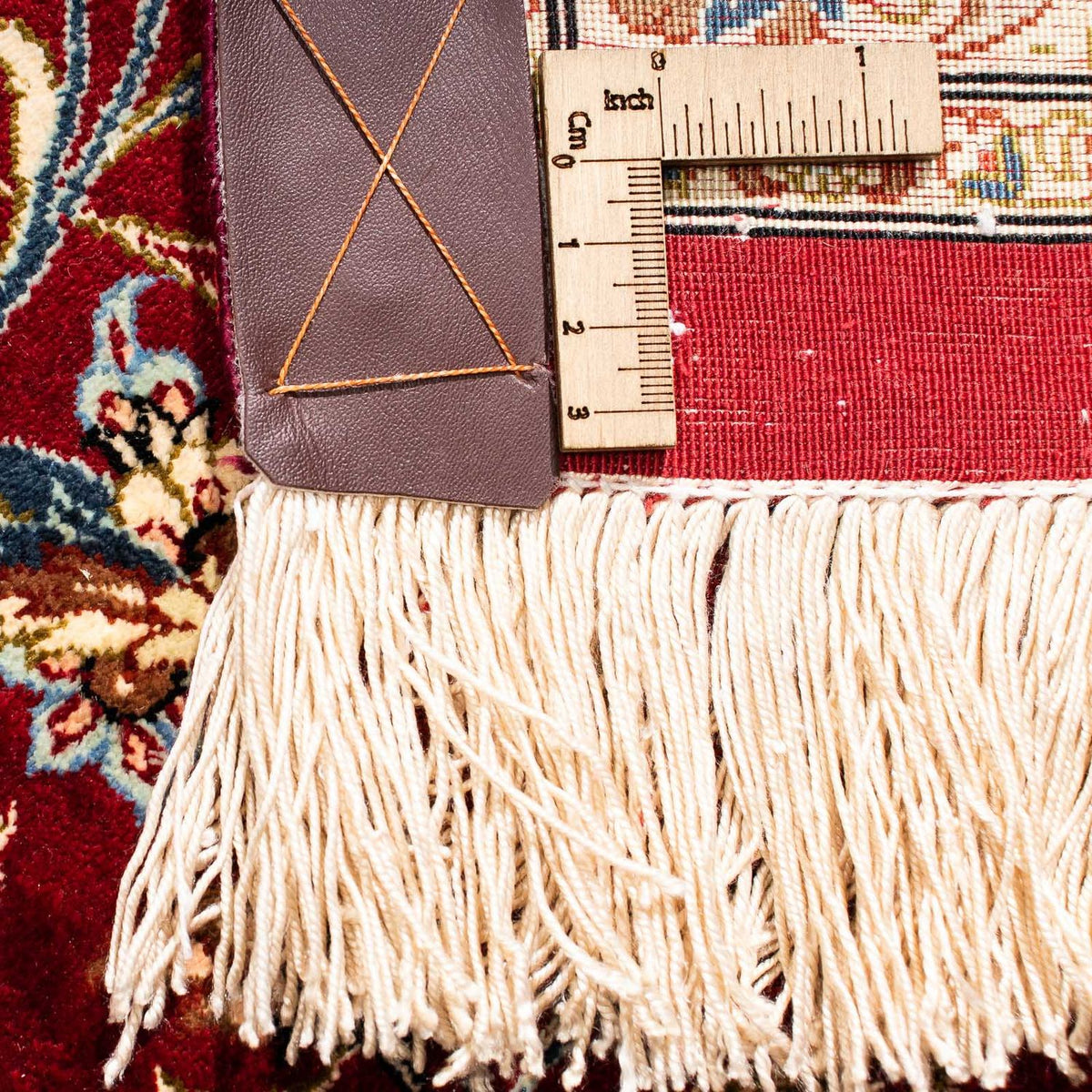 Persisk matta - Ghom - 296 x 198 cm - mörkröd