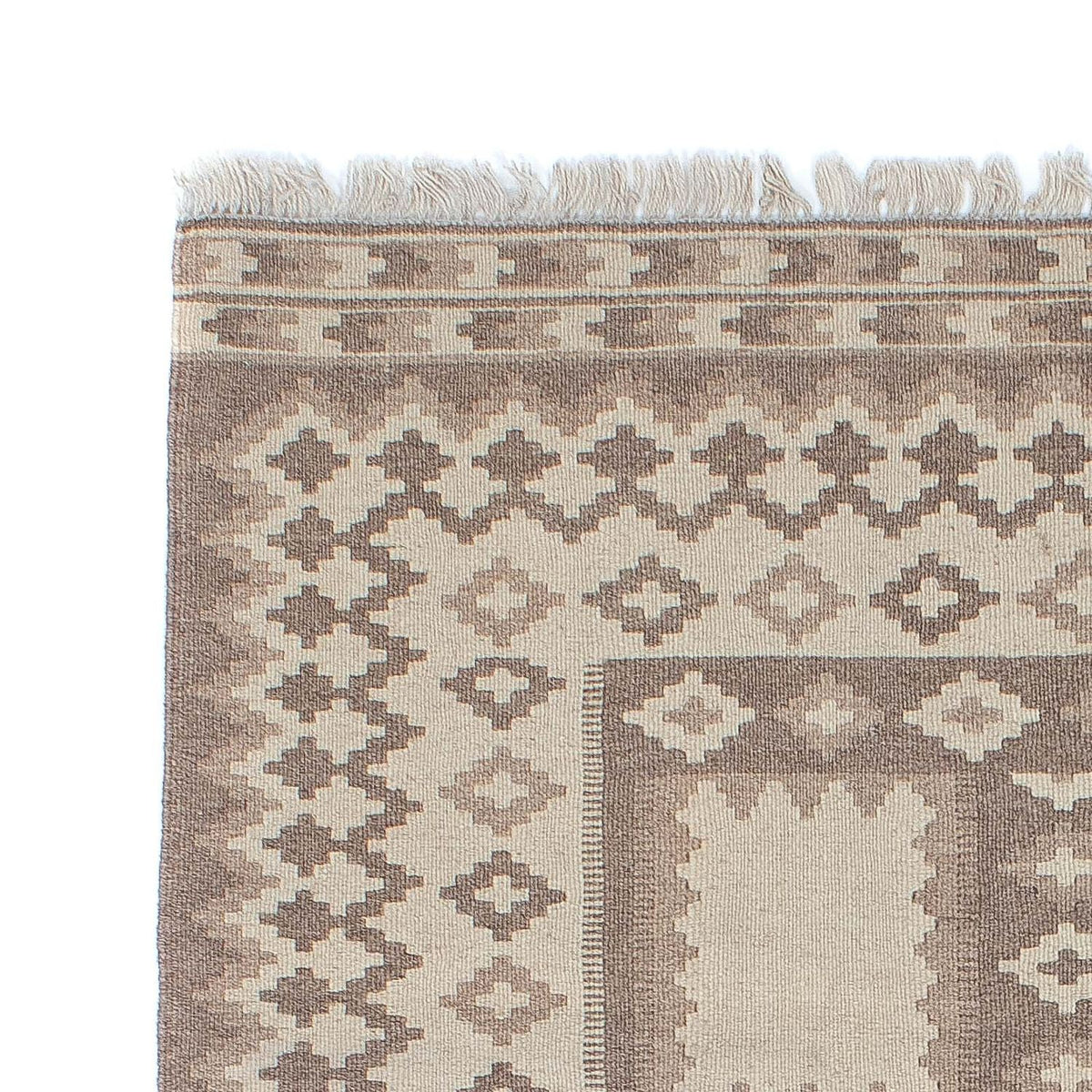 Kelim Carpet - orientalisk matta - 190 x 120 cm - ljusgrå