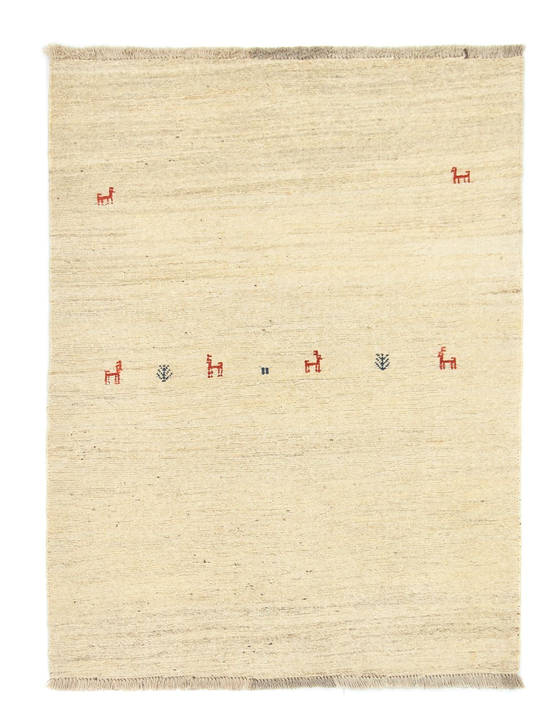 Gabbeh-matta - persisk - 138 x 105 cm - beige