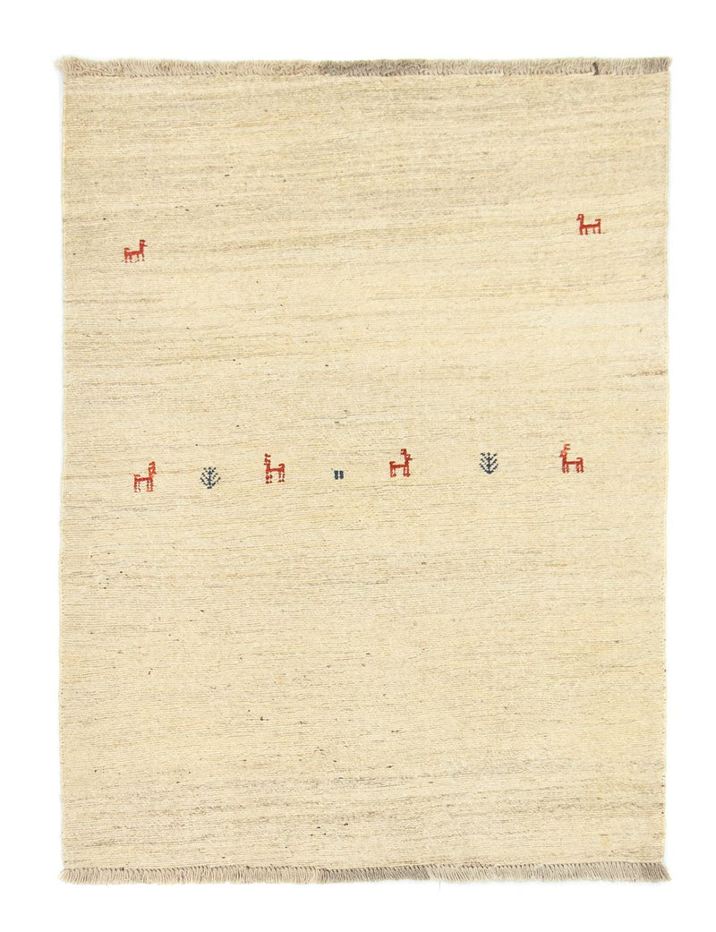 Gabbeh-matta - persisk - 138 x 105 cm - beige